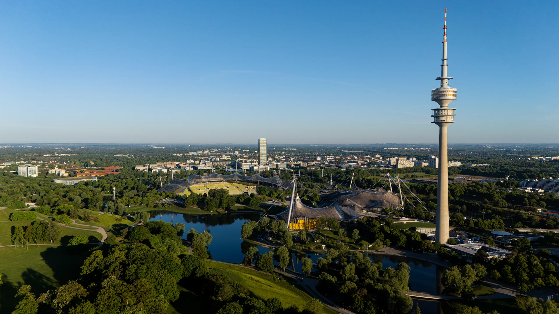 Gesamtansicht des Olympiaparks München